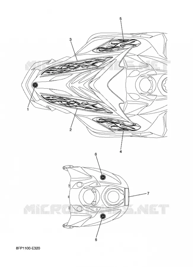 EMBLEME Yamaha snowmobiles 1000 2006 APEX  RX10