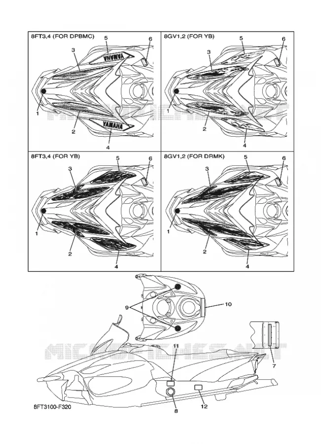 EMBLEME Yamaha snowmobiles 1000 2007 APEX  RX10STGT