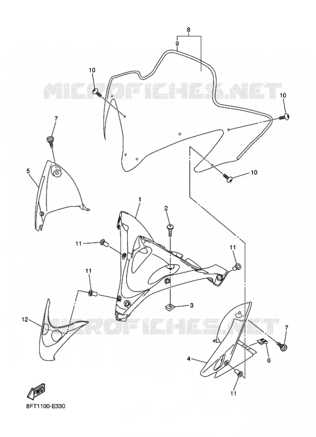 PARE BRISE Yamaha snowmobiles 1000 2007 APEX  RX10STGT