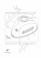 CARENAGE SUPERIEUR pour Yamaha F2.5B Manual Starter, Tiller Handle, Shaft 15