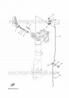 COMMANDE D'ACCELERATEUR pour Yamaha F2.5B Manual Starter, Tiller Handle, Shaft 15