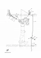 COMMANDE D'ACCELERATEUR pour Yamaha F2.5B Manual Starter, Tiller Handle, Manual Tilt, Shaft 20
