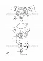 CYLINDRE / CARTER MOTEUR 2 pour Yamaha F2.5B Manual Starter, Tiller Handle, Manual Tilt, Shaft 20