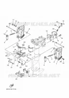 SUPPORT pour Yamaha F2.5B Manual Starter, Tiller Handle, Manual Tilt, Shaft 20