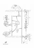 PIECES D'ENTRETIEN pour Yamaha F2.5B Manual Starter, Tiller Handle, Manual Tilt, Shaft 20