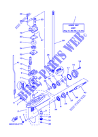 BOITIER D'HELICE ET TRANSMISSION 1 pour Yamaha F4A 4 Stroke, Manual Starter, Tiller Handle, Manual Tilt de 2007
