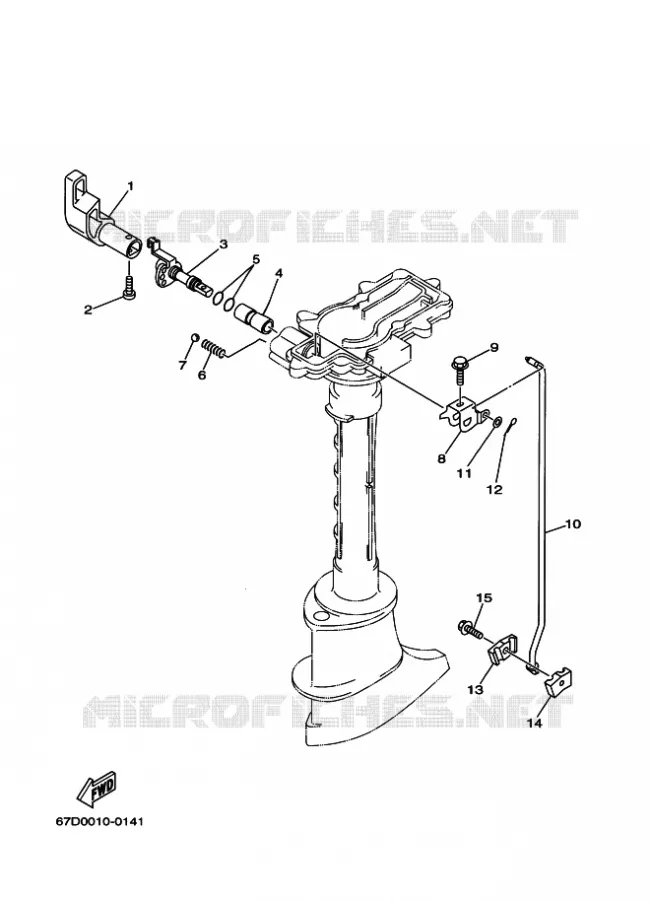 COMMANDE D'ACCELERATEUR Yamaha OUTBOARD ENGINES 4hp (2.9kW) 2006 F4  F4AMHS