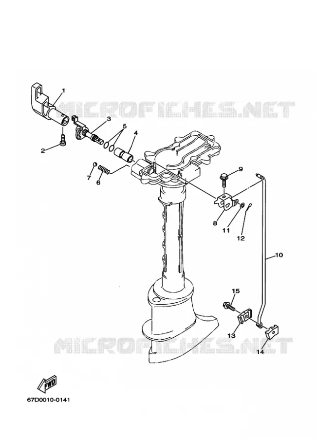 COMMANDE D'ACCELERATEUR Yamaha OUTBOARD ENGINES 4hp (2.9kW) 2006 F4  F4AMHL