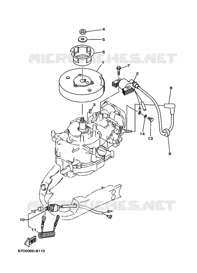 ALLUMAGE Yamaha OUTBOARD ENGINES 4hp (2.9kW) 2005 F4  F4AMHL