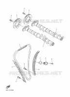 ARBRE A CAMES / CHAINE DE DISTRIBUTION pour Yamaha SRVIPER S-TX DX 146 de 2017