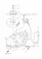 ALLUMAGE pour Yamaha F4B Manual Starter, Tiller Handle, Manual Tilt, Shaft 15