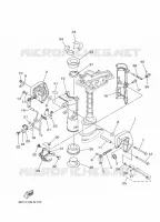 SUPPORT pour Yamaha F4B Manual Starter, Tiller Handle, Manual Tilt, Shaft 15