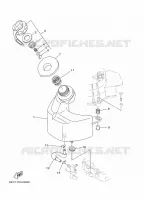 ALIMENTATION CARBURANT 1 pour Yamaha F4B Manual Starter, Tiller Handle, Manual Tilt, Shaft 20