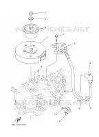 ALLUMAGE pour Yamaha F4B Manual Starter, Tiller Handle, Manual Tilt, Shaft 20