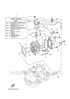 CYLINDRE / CARTER MOTEUR 1 pour Yamaha F4B Manual Starter, Tiller Handle, Manual Tilt, Shaft 20