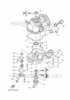 CYLINDRE / CARTER MOTEUR 2 pour Yamaha F4B Manual Starter, Tiller Handle, Manual Tilt, Shaft 20
