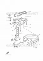 FOURREAU   FUT pour Yamaha F4B Manual Starter, Tiller Handle, Manual Tilt, Shaft 20
