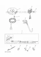 PIÈCES OPTIONNELLES pour Yamaha F4B Manual Starter, Tiller Handle, Manual Tilt, Shaft 20