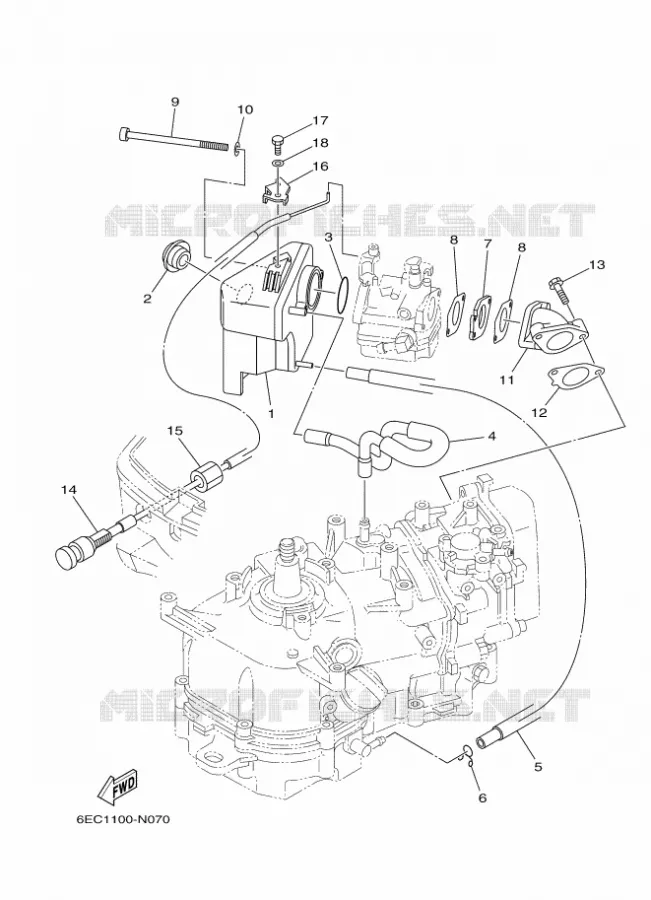 ADMISSION Yamaha OUTBOARD ENGINES 4hp (2.9kW) 2016 F4  F4BMHL