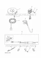 PIÈCES OPTIONNELLES pour Yamaha F4B Manual Starter, Tiller Handle, Manual Tilt, Shaft 15