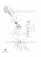 ALIMENTATION CARBURANT 1 pour Yamaha F5A Manual Starter, Tiller Handle, Manual Tilt, Shaft 20