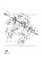 ARAIGNEE pour Yamaha F6A Manual Starter, Tiller Handle, Manual Tilt, Shaft 15