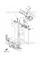 COMMANDE D'ACCELERATEUR pour Yamaha F6M Manual Start, Manual Tilt, Tiller Control, Shaft 15