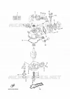 KIT DE REPARATION 1 pour Yamaha F6C Manual Starter, Tiller Handle, Manual Tilt, Shaft 15