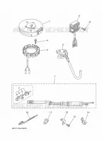 PIÈCES OPTIONNELLES pour Yamaha F6C Manual Starter, Tiller Handle, Manual Tilt, Shaft 15