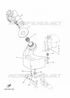 ALIMENTATION CARBURANT 1 pour Yamaha F6C Manual Starter, Tiller Handle, Manual Tilt, Shaft 15