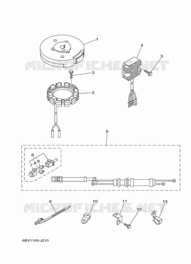 PIÈCES OPTIONNELLES Yamaha OUTBOARD ENGINES 6hp (4.4kW) 2011 F6  F6CMHS