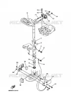 SUPPORT 2 pour Yamaha F8C Manual Starter, Tiller Handle, Manual Tilt, Shaft 15
