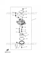 CARBURATEUR pour Yamaha F8C Manual Starter, Tiller Handle, Manual Tilt, Shaft 15