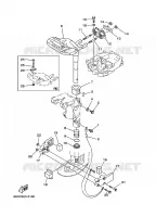 SUPPORT 2 pour Yamaha F8C Manual Starter, Tiller Handle, Manual Tilt, Shaft 15