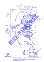 DEMARREUR pour Yamaha F8M Manual Start, Manual Tilt, Tiller Control, Shaft 15