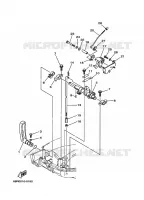 COMMANDE D'ACCELERATEUR pour Yamaha F8M Manual Start, Manual Tilt, Tiller Control, Shaft 15