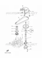 POMPE A HUILE pour Yamaha F8F Electric Starter, Remote Control, Manual Tilt, Shaft 20