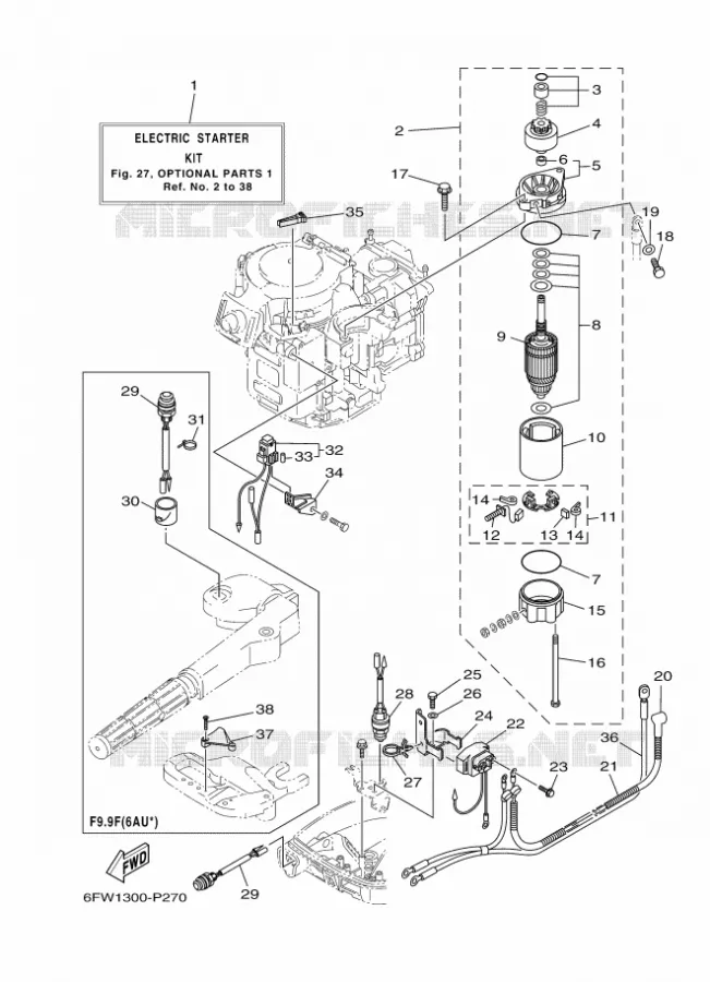 PIÈCES OPTIONNELLES 1 Yamaha OUTBOARD ENGINES 8hp (5.9kW) 2016 F8  F8FMHS