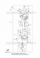 CARBURATEUR pour Yamaha F9.9C Manual Starter, Tiller Handle, Manual Tilt, Shaft 15