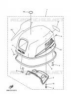 CAPOT SUPERIEUR pour Yamaha F9.9C Electric Starter, Remote Control, Manual Tilt, Shaft 15