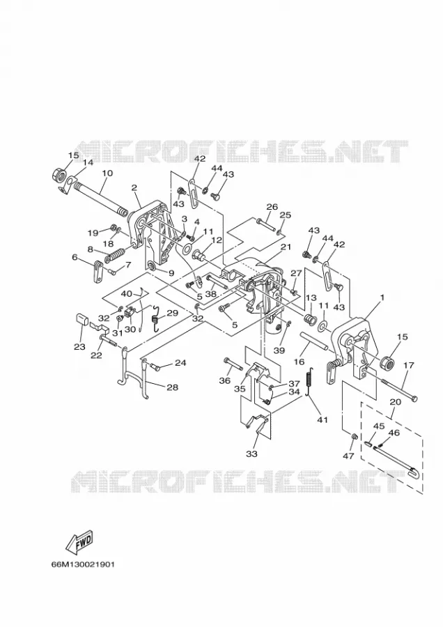 SUPPORT 1 Yamaha OUTBOARD ENGINES 9.9hp (7.3kW) 2003 F9.9  F9.9CES