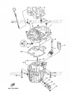 CARTER INFERIEUR pour Yamaha F9.9F Manual Starter, Tiller Handle, Manual Tilt, Shaft 15