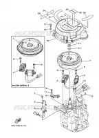 GENERATEUR pour Yamaha F9.9F Electric Starter, Remote Control, Manual Tilt, Shaft 20