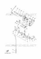 COMMANDE D'ACCELERATEUR 1 pour Yamaha F9.9H Manual Starter, Tiller Handle, Manual Tilt, Shaft 20