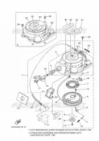 DEMARREUR KICK pour Yamaha F9.9H Manual Starter, Tiller Handle, Manual Tilt, Shaft 20