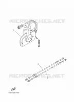 BOITIER DE COMMANDE A DISTANCE pour Yamaha F9.9J Electric Starter, Remote control, Manual Tilt, Shaft 15