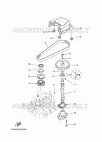 POMPE A HUILE pour Yamaha F9.9J Electric Starter, Remote control, Manual Tilt, Shaft 15