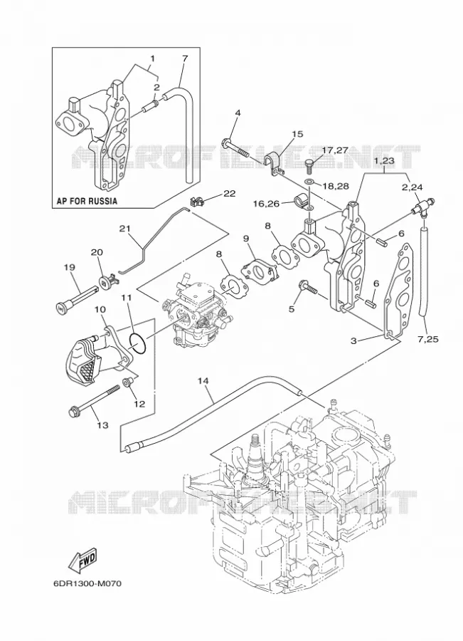 ADMISSION Yamaha OUTBOARD ENGINES 9.9hp (7.3kW) 2014 F9.9  F9.9JMHL