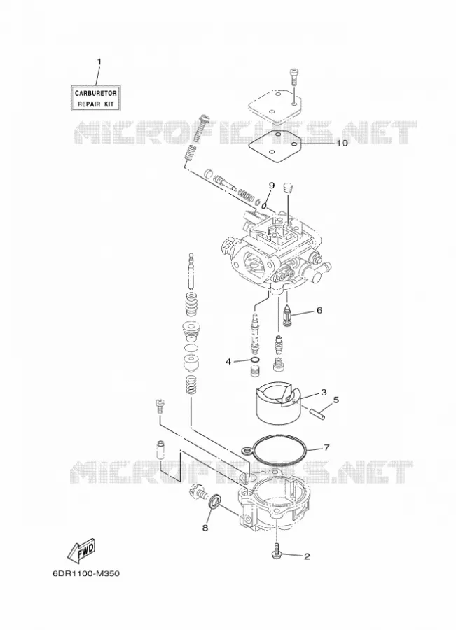 KIT DE REPARATION 2 Yamaha OUTBOARD ENGINES 9.9hp (7.3kW) 2014 F9.9  F9.9JMHL