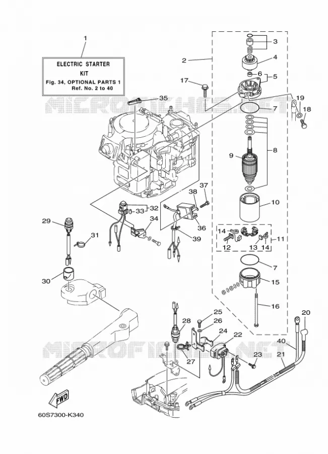 PIÈCES OPTIONNELLES 1 Yamaha OUTBOARD ENGINES 8hp (5.9kW) 2012 FT8  FT8DMHL